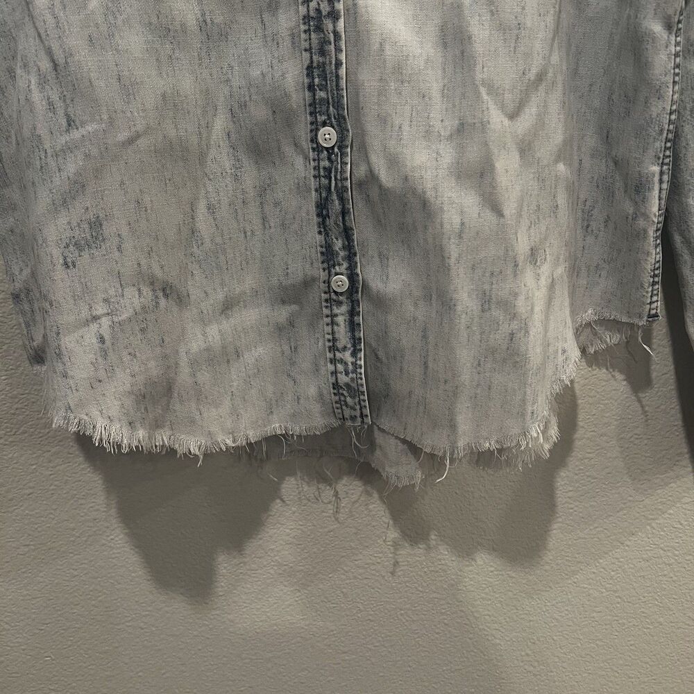 Rails Womens Ingrid Raw Hem Button Down Shirt Lon… - image 5